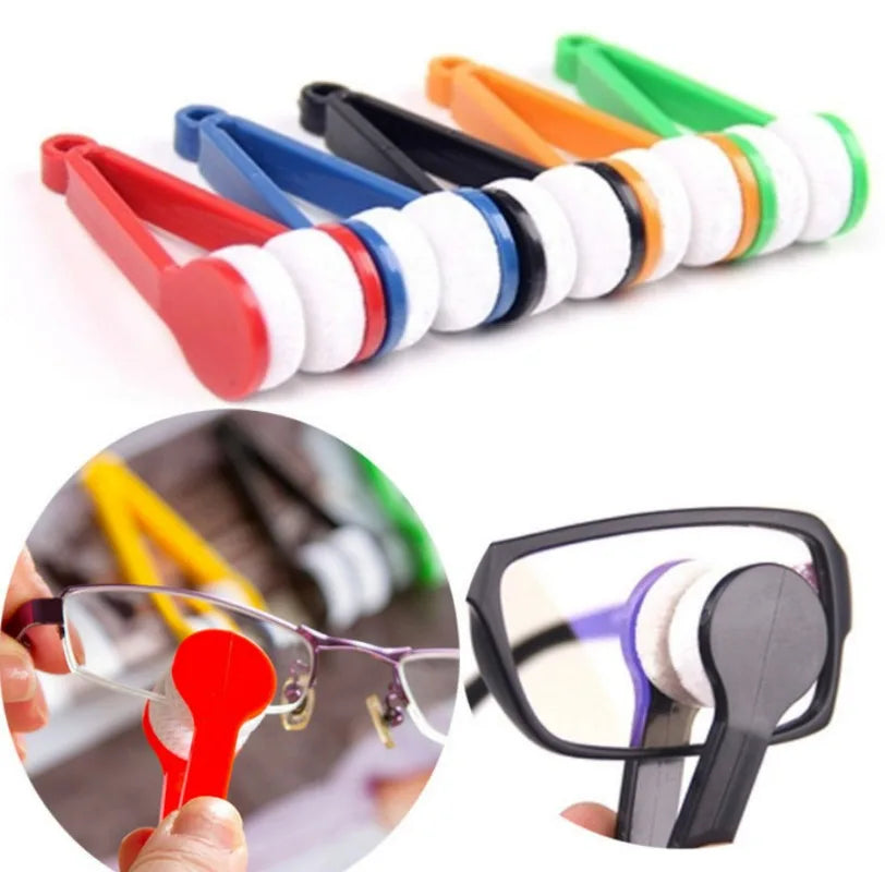Mini Creative Two-side Glasses Brush Soft Microfiber Spectacles Cleaner Glasses Cleaner Rub Eyeglass Cleaning Brush Wiping Tool