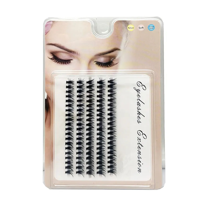 48/60/160 Bundles False Eyelash Extension Natural Mink Eyelashes Clusters Individual Lashes Bunches Makeup Cilia Eyes Faux Cils