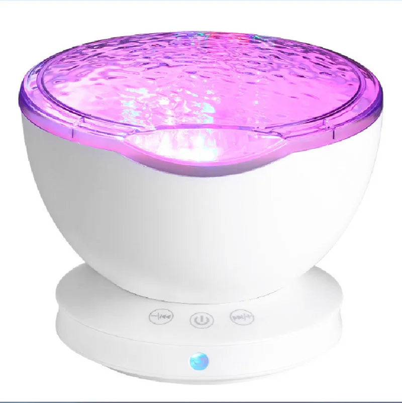 Ocean Wave Projector LED Night Light Remote Control TF Cards Music Player Speaker Aurora Projection