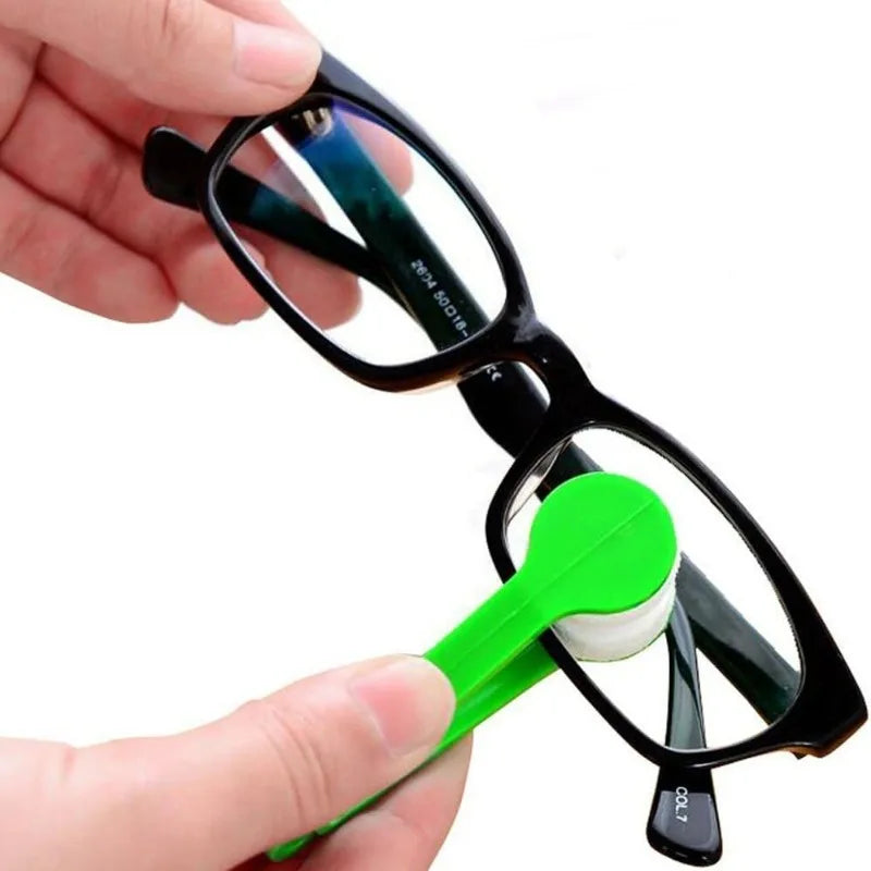 Mini Creative Two-side Glasses Brush Soft Microfiber Spectacles Cleaner Glasses Cleaner Rub Eyeglass Cleaning Brush Wiping Tool